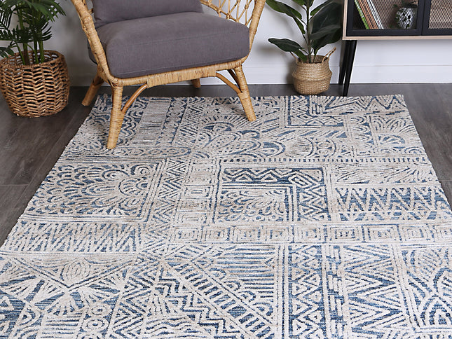Amritsar Newburg Navy Tribal Rug