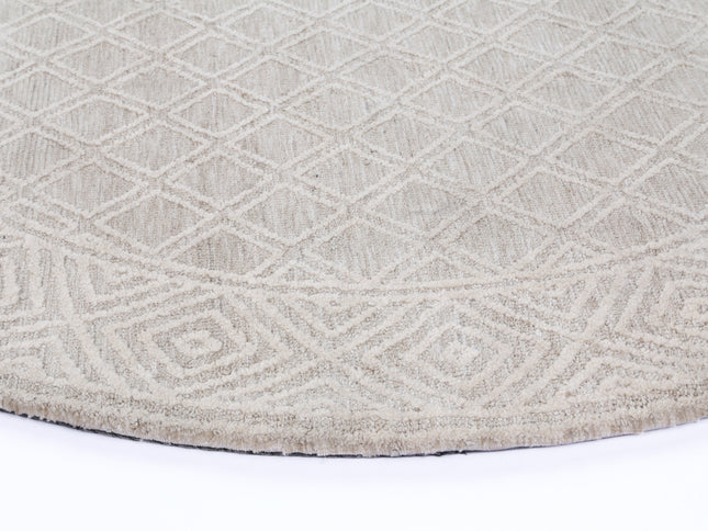 Amritsar Ajnala Cream Round Cotton Blend Rug