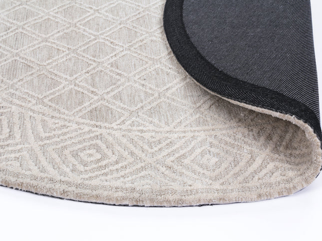 Amritsar Ajnala Cream Round Cotton Blend Rug