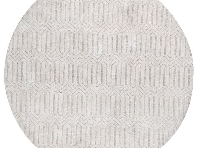 Amritsar Attari Cream Round Cotton Blend Rug