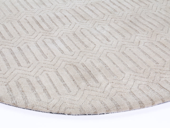 Amritsar Attari Cream Round Cotton Blend Rug