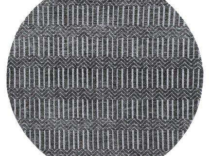Amritsar Attari Grey Round Cotton Blend Rug