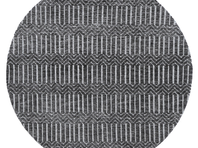 Amritsar Attari Grey Round Cotton Blend Rug