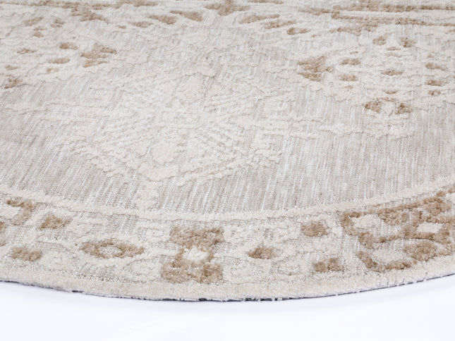 Amritsar Beas Cream Round Cotton Blend Rug
