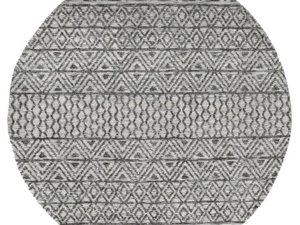 Amritsar Ramdass Charcoal & Beige Round Cotton Blend Rug