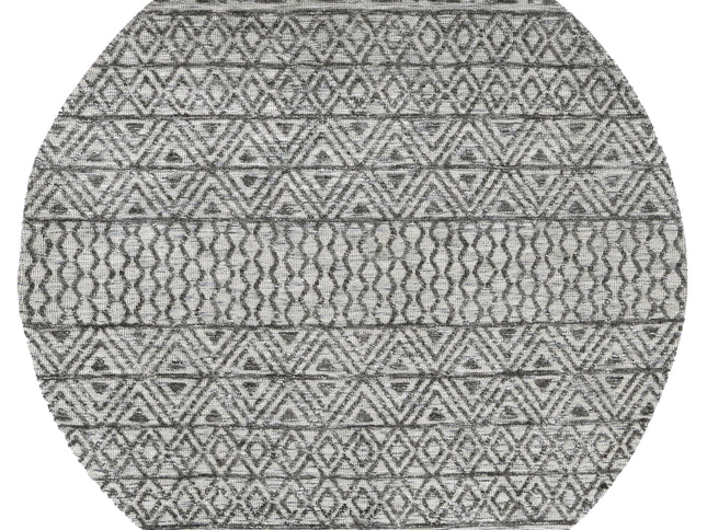 Amritsar Ramdass Charcoal & Beige Round Cotton Blend Rug