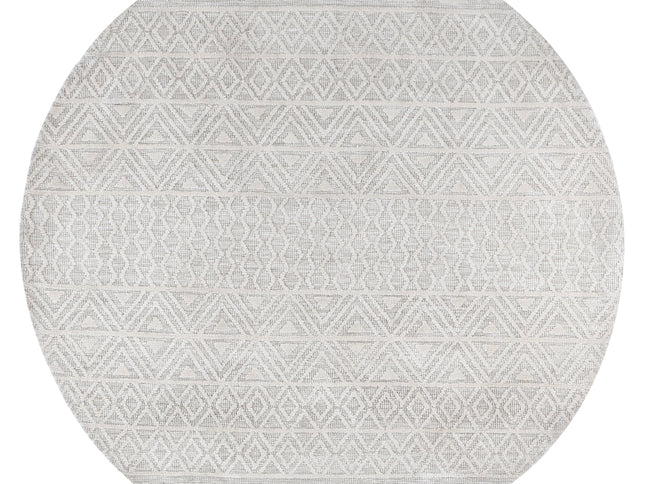 Amritsar Ramdass Cream Round Cotton Blend Rug