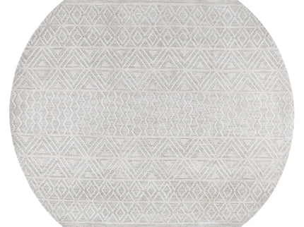 Amritsar Tessellations Cream Round Rug