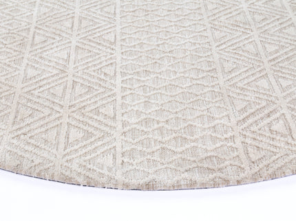 Amritsar Ramdass Cream Round Cotton Blend Rug