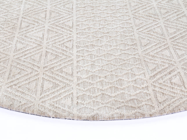 Amritsar Ramdass Cream Round Cotton Blend Rug