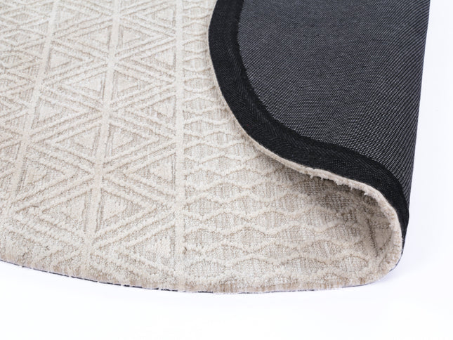 Amritsar Ramdass Cream Round Cotton Blend Rug