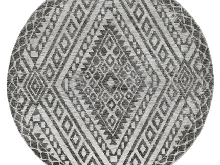 Amritsar Majitha Charcoal & Beige Round Cotton Blend Rug