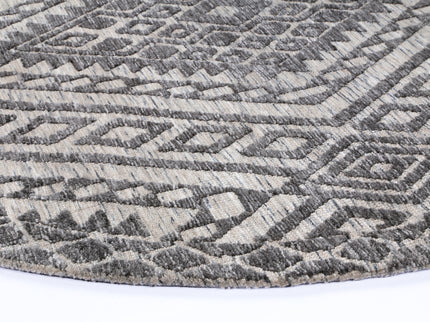 Amritsar Majitha Charcoal & Beige Round Cotton Blend Rug
