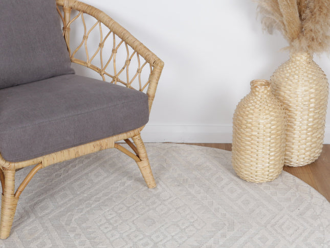 Amritsar Majitha Cream Round Cotton Blend Rug