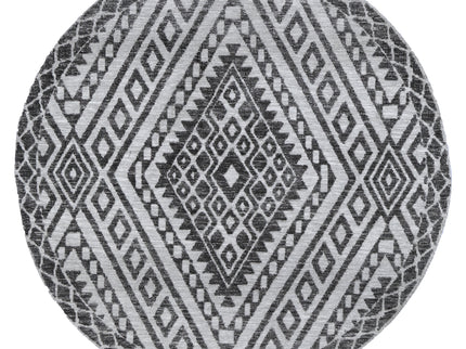 Amritsar Majitha Grey Round Cotton Blend Rug