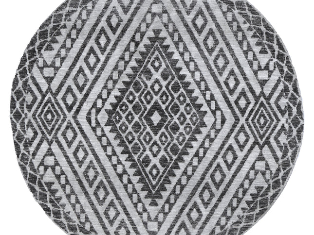 Amritsar Majitha Grey Round Cotton Blend Rug