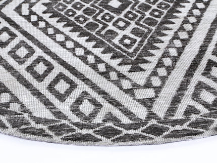 Amritsar Majitha Grey Round Cotton Blend Rug