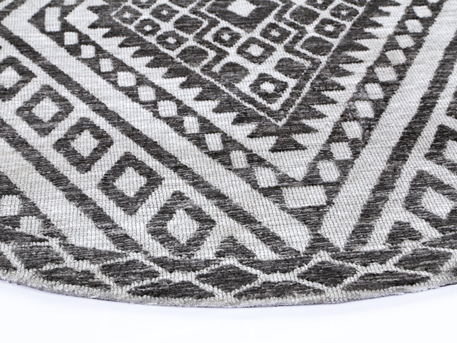 Amritsar Majitha Grey Round Cotton Blend Rug