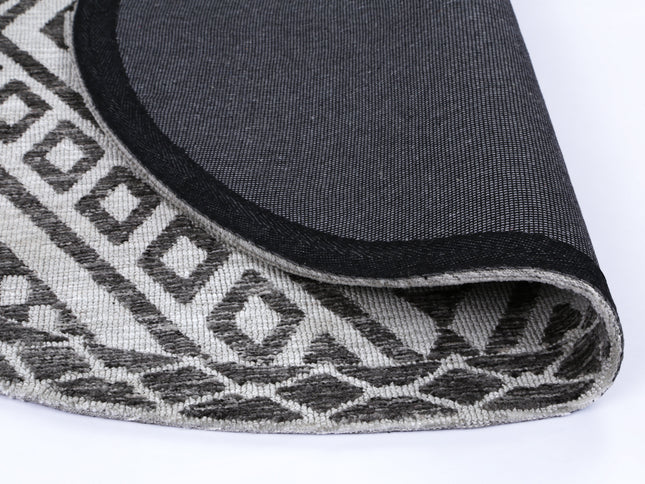 Amritsar Majitha Grey Round Cotton Blend Rug