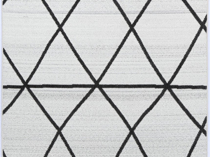 Ares Trojan Geometric Ivory and Anthracite Rug