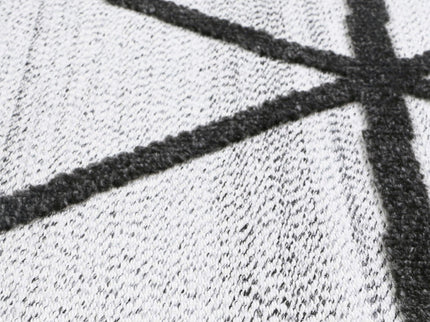 Ares Trojan Geometric Ivory and Anthracite Rug