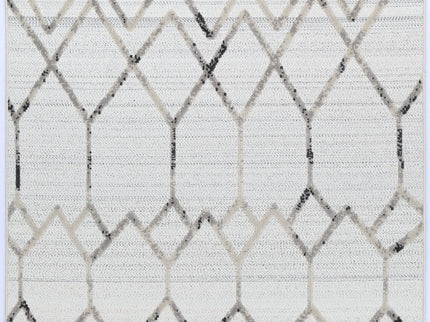 Ares Dorian Geometric Cream and Taupe Rug