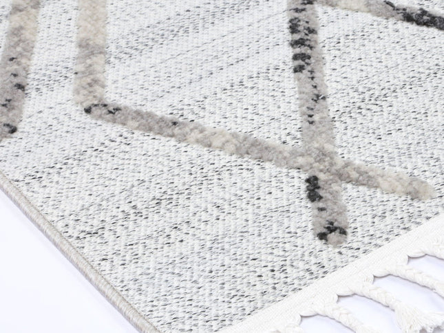 Ares Dorian Geometric Cream and Taupe Rug