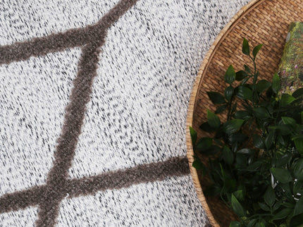 Ares Lelantine Geometric Cream and Brown Rug