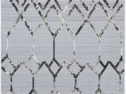 Ares Meliac Geomteric Grey and Taupe Rug