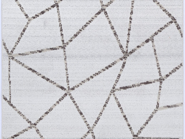 Ares Agros Geometric Cream and Beige Rug