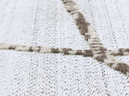 Ares Agros Geometric Cream and Beige Rug