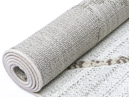 Ares Agros Geometric Cream and Beige Rug