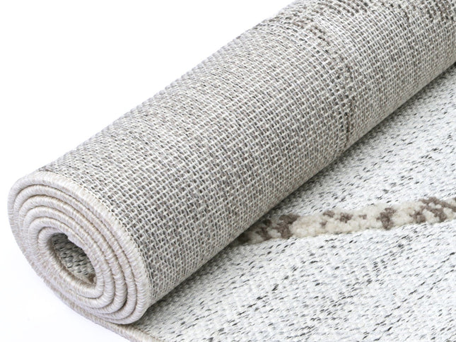 Ares Agros Geometric Cream and Beige Rug