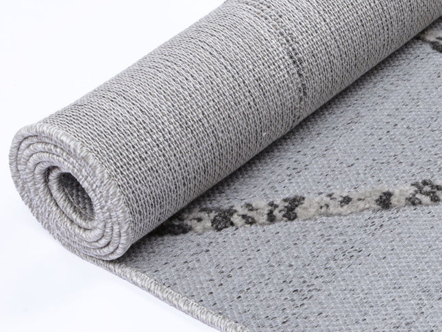 Ares Sparta Geomteric Grey and Ash Rug