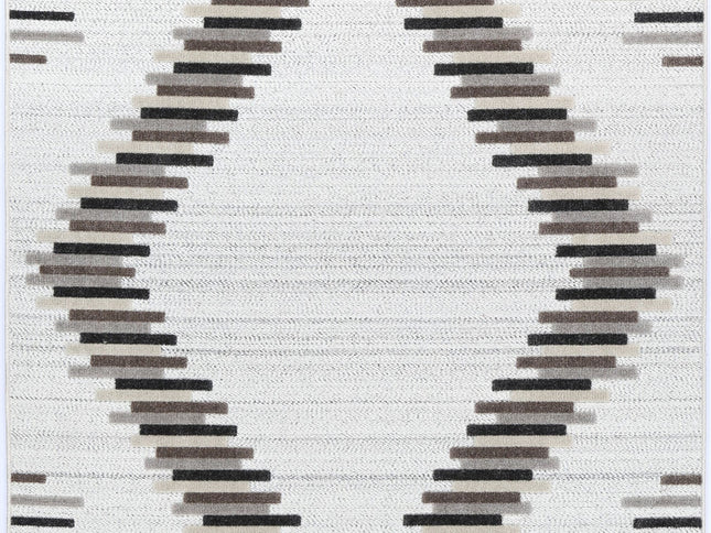 Ares Attica Diamond Stone and Grey Rug