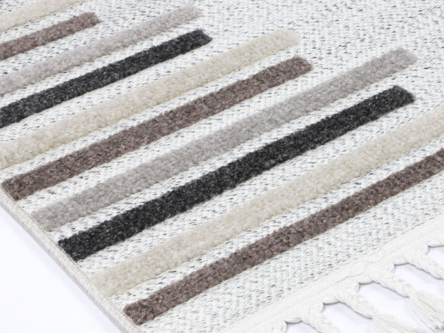Ares Attica Diamond Stone and Grey Rug