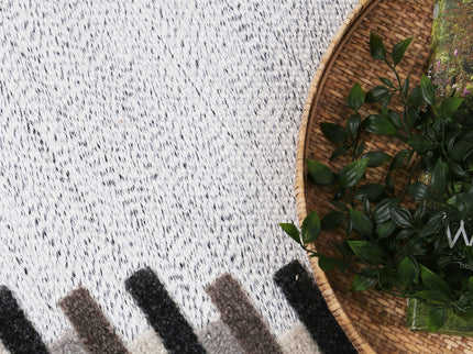 Ares Attica Diamond Stone and Grey Rug