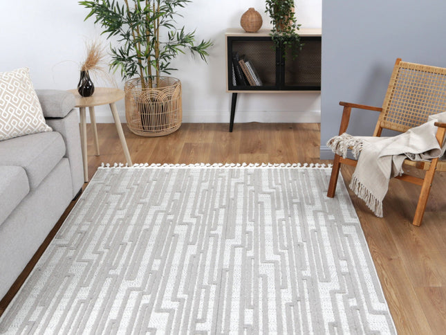 Ares Naxos Geometric Beige and Taupe Rug