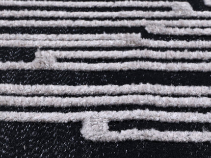 Ares Arcadia Geomteric Black and White Rug