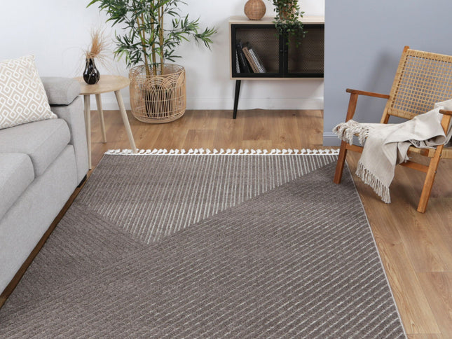Ares Thasos Overlay Taupe Rug