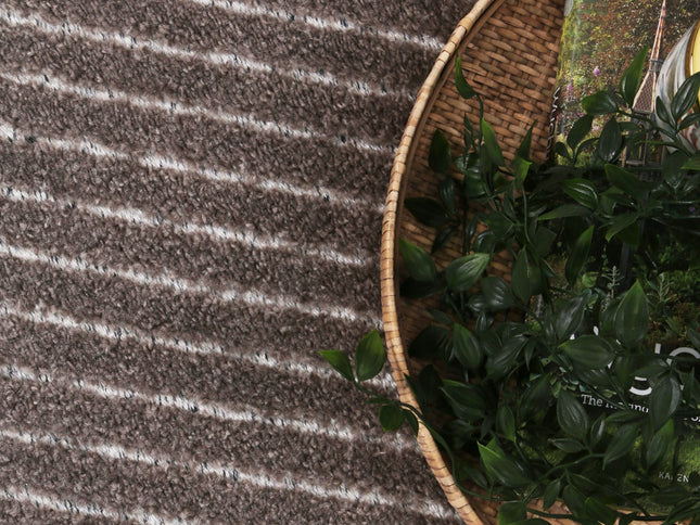 Ares Thasos Overlay Taupe Rug