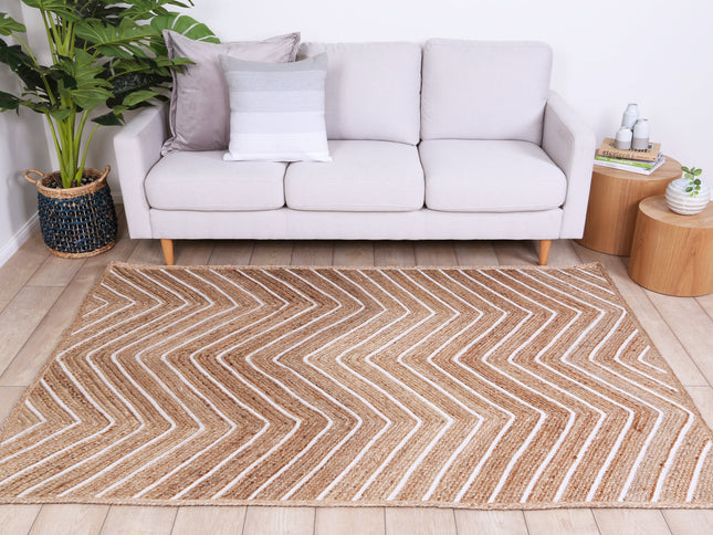 Artisan Beige Chevron Rug