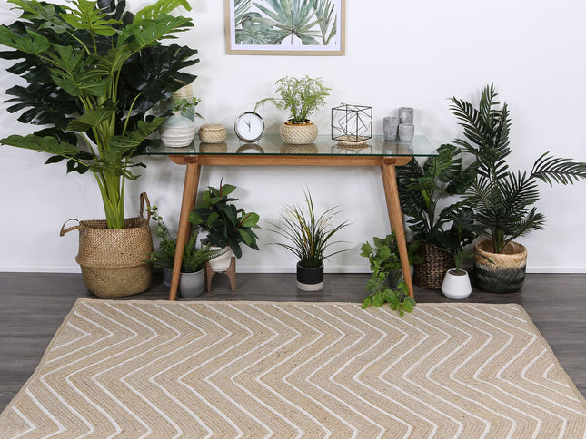 Artisan Light Beige Chevron Rug