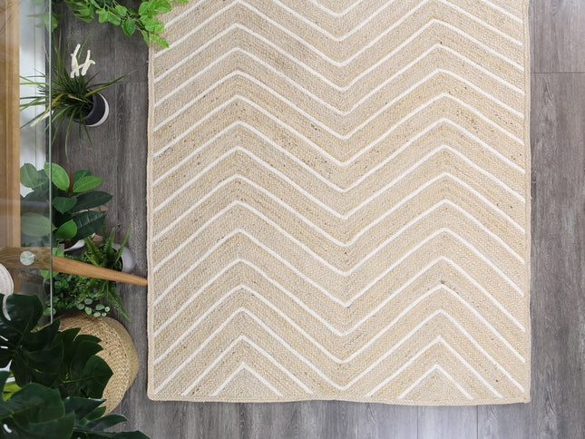 Artisan Light Beige Chevron Rug