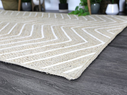 Artisan Light Beige Chevron Rug