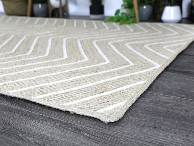 Artisan Light Beige Chevron Rug