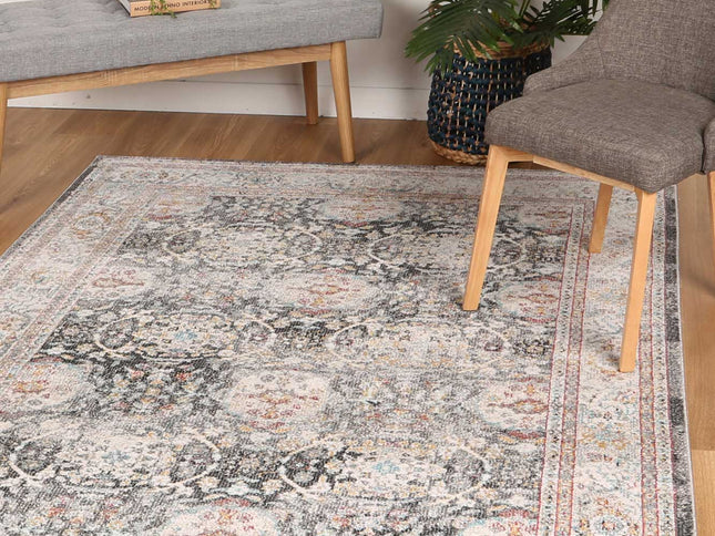 Artifact Shang Ogee Black and Red Rug