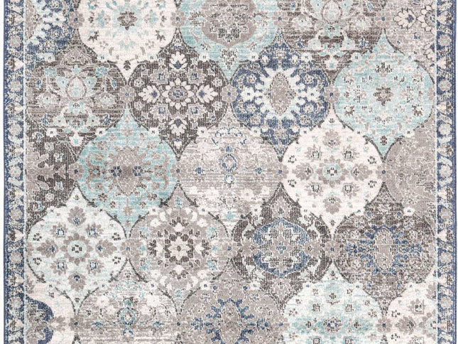 Artifact Vedic Ogee Multi-Blue Rug