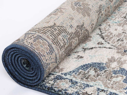 Artifact Vedic Ogee Multi-Blue Rug