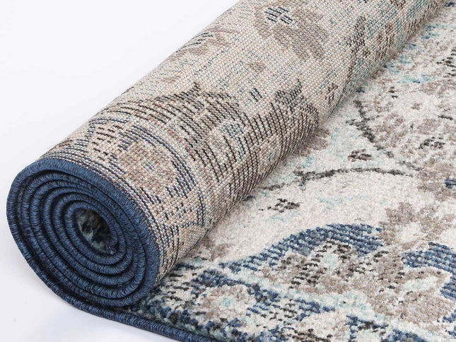 Artifact Vedic Ogee Multi-Blue Rug